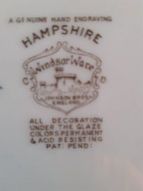 Listing 5 of 5 for Hampshire 10" Dinner Plate Vintage Floral Design Johnson Bros Windsor Ware