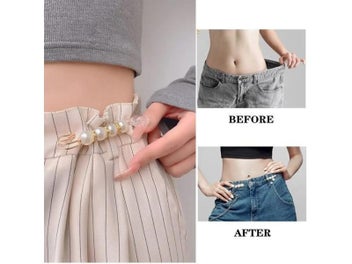 Listing 7 of 9 for 2/4Pcs Pearl Brooch Pins Sweater Shawl Clips Faux Pearl Rhinestones Collar