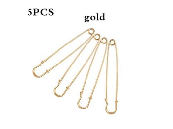 Listing 1 of 9 for 15/5PCS Large Heavy Duty Metal Safety Pins Brooch Pins Fastening Jewellery