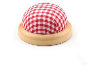 Listing 1 of 9 for 1Pc Ball Shaped DIY Craft Needle Pin Cushion Holder With Wood Bottom Sewing Pin