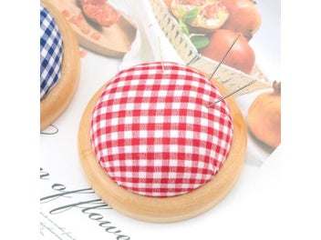 Listing 7 of 9 for 1Pc Ball Shaped DIY Craft Needle Pin Cushion Holder With Wood Bottom Sewing Pin