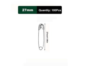 Listing 1 of 9 for 50/100Pcs Safety Pins Rust Resistant Silver Durable Safety Pins For DIY Crafts