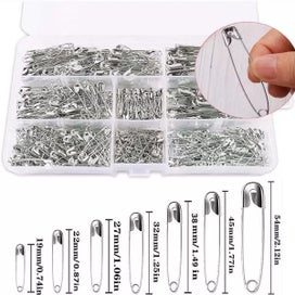 Listing 3 of 9 for 50/100Pcs Safety Pins Rust Resistant Silver Durable Safety Pins For DIY Crafts