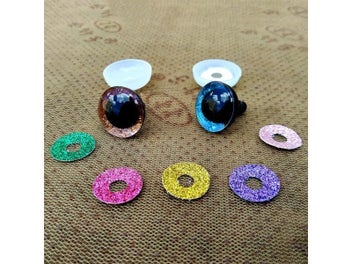 Listing 6 of 9 for 20pcs 3D Plastic Safety Eyes For Crochet Toys Glitter Amigurumi Plush Dolls
