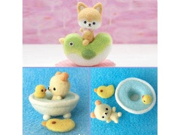 Listing 3 of 6 for Non-Finished Easy DIY Cute Animal Dog Duck Chick Toy Doll Wool Felt Poked