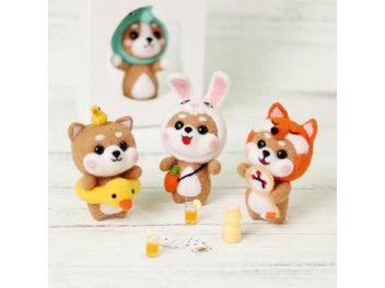 Listing 3 of 9 for Non-Finished Kit Cute Bear Fox Rabbit Shiba Inu Animal Wool Needle Felt KIT
