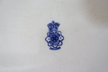 Listing 3 of 3 for ***ANTIQUE ROYAL DOULTON BURSLEM FLOW BLUE GOLD GILT CABINET PLATE***