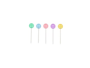 Listing 5 of 7 for 100pcs/Box Dressmaking Pins Button Head Patchwork Needle Pins Positioning Pins