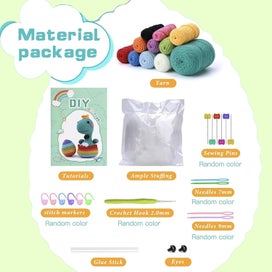 Listing 6 of 6 for Dinosaur Crochet Kit for Beginners with Step-by-Step Video Tutorials