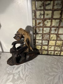 Listing 6 of 13 for Vintage Wood Carving Tribal 5 men