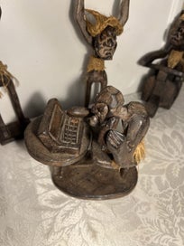 Listing 8 of 13 for Vintage Wood Carving Tribal 5 men