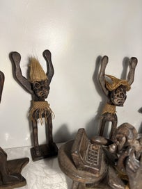 Listing 9 of 13 for Vintage Wood Carving Tribal 5 men