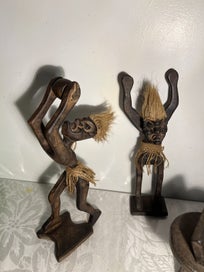 Listing 10 of 13 for Vintage Wood Carving Tribal 5 men