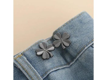 Listing 1 of 9 for 1PCS Four Leaf Clover Tightener Adjustable Waist Buckle For Jeans No Sewing