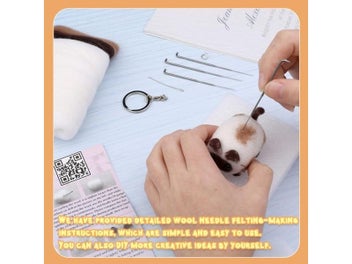 Listing 6 of 9 for Animals DIY Needle Felting Set With Foam Mat For Handcraft Project Beginners