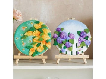 Listing 4 of 9 for 20x20cm DIY Wool Painting Kits With Frame Modern Creative DIY Wool Needle Felt