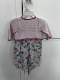 Listing 2 of 20 for Baby Girls Overalls With Matching jacket size 3 months