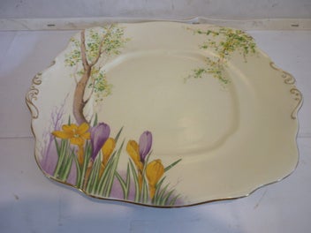 Listing 2 of 3 for ROYAL ALBERT CROCUS 1920'S CAKE PLATE. HANDPLATED.