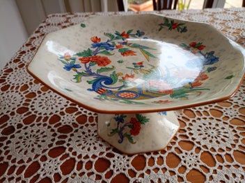 Listing 4 of 8 for VINTAGE Chelsea Bird Multicoloured CROWN DUCAL Cake STAND