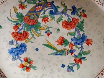 Listing 8 of 8 for VINTAGE Chelsea Bird Multicoloured CROWN DUCAL Cake STAND