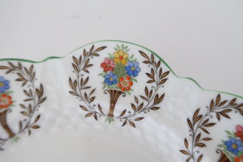 Listing 3 of 5 for ***ANTIQUE AYNSLEY TRIO EMBOSSED PORCELAIN WITH HANDPAINTED FLOWERS***