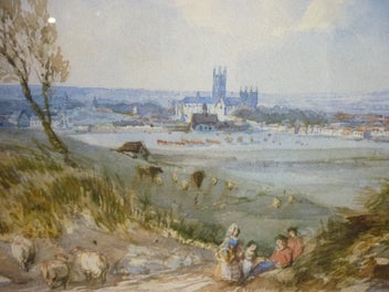 Listing 2 of 3 for CANTERBURY ENGLAND 19th ORIGINAL by DAVID COX RWS
