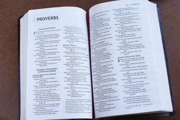 Listing 2 of 4 for NIV, Thinline Bible, Bonded Leather, Burgundy, Red Letter Edition, Comfort Print