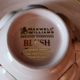 Listing 7 of 7 for EXQUISITE Vintage "Maxwell Williams" BLUSH 24ct Hand Painted Trio