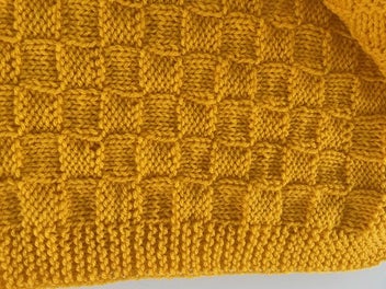 Listing 3 of 3 for Hand Knitted Bassinet / Baby Blanket