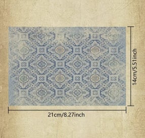 Listing 4 of 4 for - A5 - Paper/Card Stock - Blue Plaid Geometric - 12 pcs - 140gsm