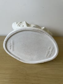 Listing 8 of 9 for Beautiful White Wedgwood Vase - Unicorn sticker attached