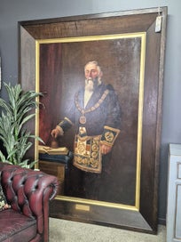 Listing 2 of 3 for VERY LARGE VINTAGE OIL PAINTING BRO. THOMAS GRAHAM