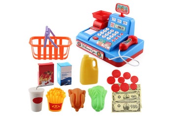 Listing 2 of 5 for Cash Register for Little Ones Pretend Play Calculator Cash Register Toys-Blue