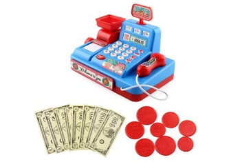 Listing 3 of 5 for Cash Register for Little Ones Pretend Play Calculator Cash Register Toys-Blue