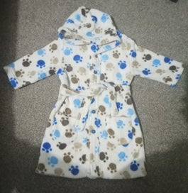 Listing 1 of 1 for Teeny Weeny paw print dressing gown, size 24m