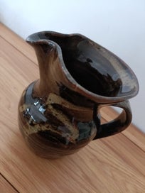 Listing 3 of 8 for Handcrafted Stoneware Milk Jug / Creamer Impressed 'J' Maker's Mark