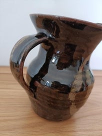 Listing 4 of 8 for Handcrafted Stoneware Milk Jug / Creamer Impressed 'J' Maker's Mark