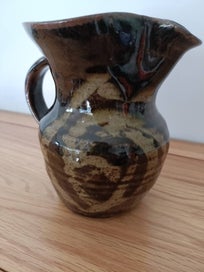 Listing 2 of 8 for Handcrafted Stoneware Milk Jug / Creamer Impressed 'J' Maker's Mark