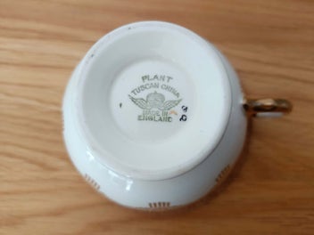 Listing 5 of 6 for Plant Tuscan China Teacup | Gold Lace & Hand-Painted Flowers (Pre-Royal Tuscan)