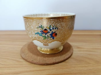Listing 4 of 6 for Plant Tuscan China Teacup | Gold Lace & Hand-Painted Flowers (Pre-Royal Tuscan)