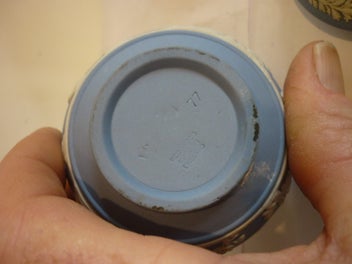 Listing 8 of 8 for WEDGEWOOD BLUE TRIO OF PIECES. JUG ,PLATE AND LIDDED POT