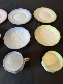 Listing 15 of 19 for $1 NO RESERVE Royal Albert Hampton 'Rainbow' English Bone China Cups & Tea Set