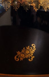 Listing 3 of 8 for VINTAGE LIMOGES LA REINE COBALT BLUE and 22k GOLD LIDDED GINGER JAR.