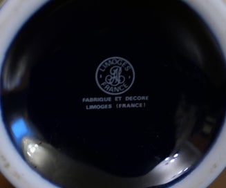 Listing 4 of 4 for VINTAGE LIMOGES COBALT BLUE and 22k GOLD VASE