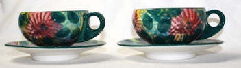 Listing 5 of 11 for +++ STEINER STUDIO NZ - (2) POTTERY CUPS & SAUCERS +++