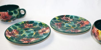 Listing 8 of 11 for +++ STEINER STUDIO NZ - (2) POTTERY CUPS & SAUCERS +++