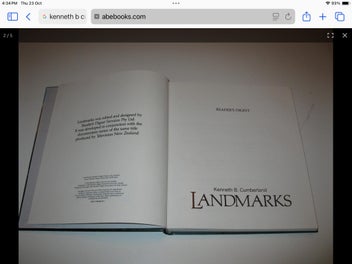 Listing 2 of 9 for LANDMARKS by Professor Kenneth B Cumberland.