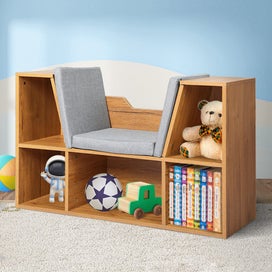 Listing 7 of 7 for Levede Kids Bookcase Toys Box Shelf Brown