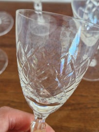 Listing 6 of 16 for 1Noritake Hand Cut Lead Crystal Wine Glasses Japan circa 1988 (6 large, 6 small)
