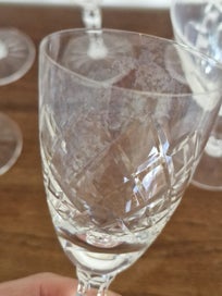 Listing 7 of 16 for 1Noritake Hand Cut Lead Crystal Wine Glasses Japan circa 1988 (6 large, 6 small)